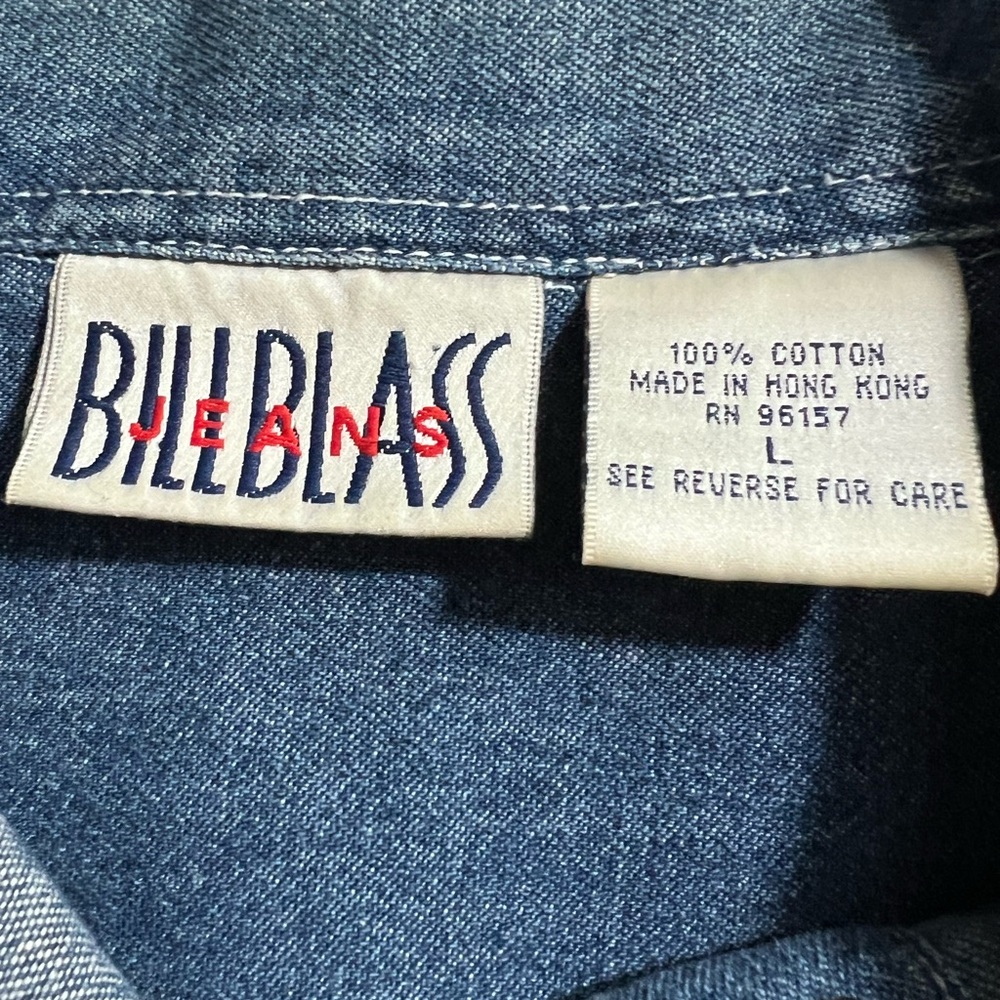 BILL BLASS vintage Denim Button-Up shirt - Picture 4 of 5